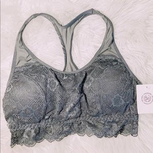 grey lace bralette